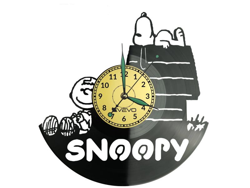 SNOOPY Vinyl Zegar Ścienny Płyta Winylowa Nowoczesny Dekoracyjny Na Prezent Urodziny