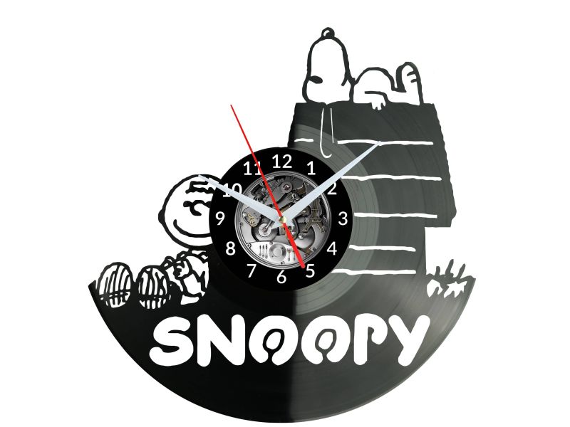 SNOOPY Vinyl Zegar Ścienny Płyta Winylowa Nowoczesny Dekoracyjny Na Prezent Urodziny