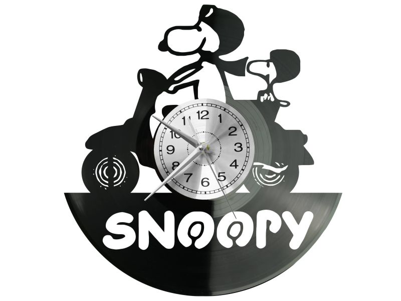 SNOOPY Vinyl Zegar Ścienny Płyta Winylowa Nowoczesny Dekoracyjny Na Prezent Urodziny