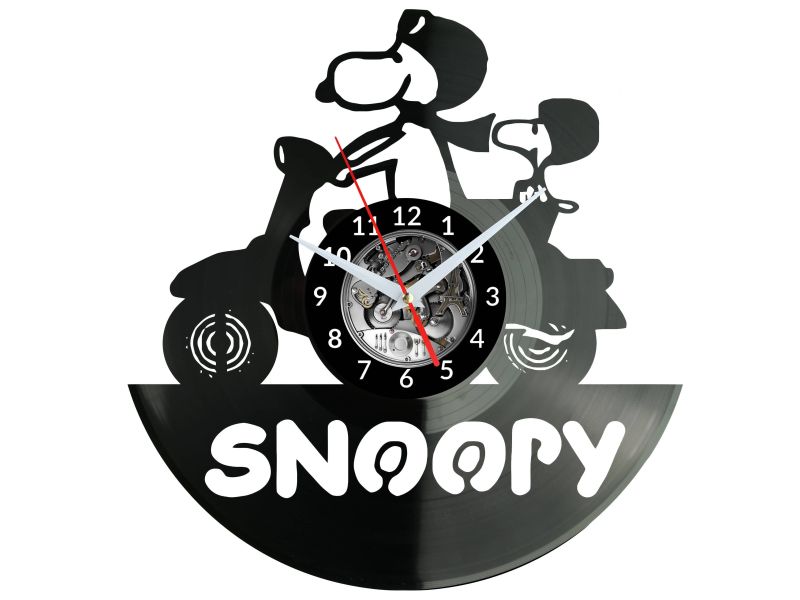 SNOOPY Vinyl Zegar Ścienny Płyta Winylowa Nowoczesny Dekoracyjny Na Prezent Urodziny