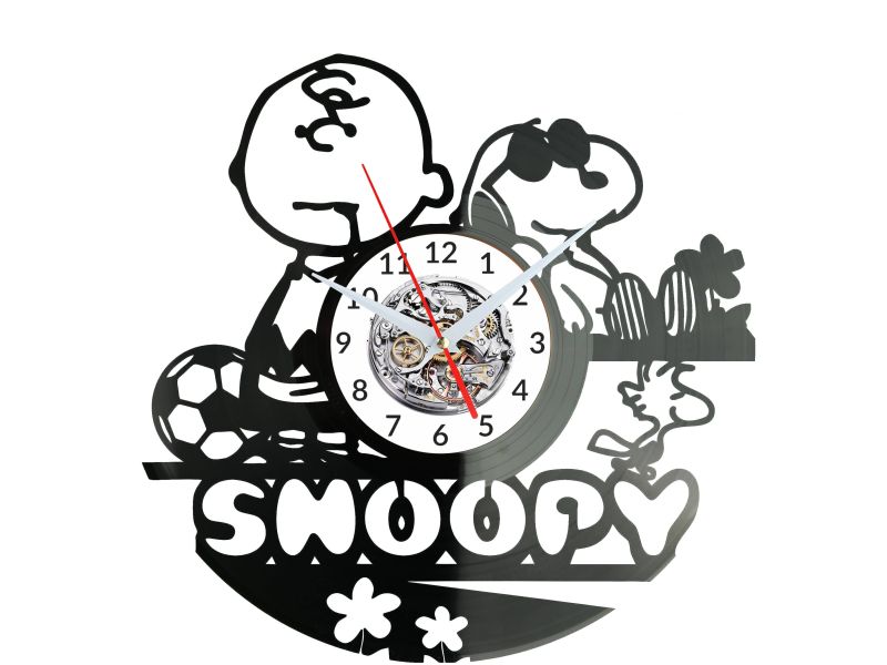 SNOOPY Vinyl Zegar Ścienny Płyta Winylowa Nowoczesny Dekoracyjny Na Prezent Urodziny