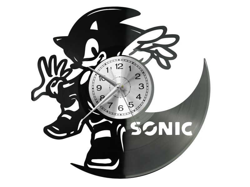 SONIC Vinyl Zegar Ścienny Płyta Winylowa Nowoczesny Dekoracyjny Na Prezent Urodziny