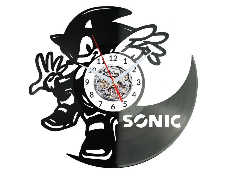 SONIC Vinyl Zegar Ścienny Płyta Winylowa Nowoczesny Dekoracyjny Na Prezent Urodziny