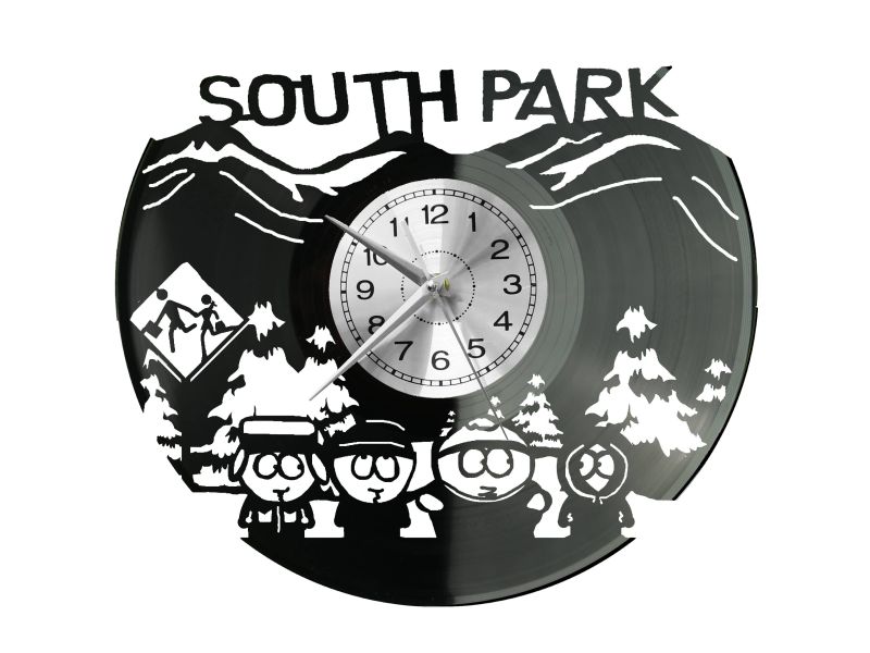 SOUTH PARK Vinyl Zegar Ścienny Płyta Winylowa Nowoczesny Dekoracyjny Na Prezent Urodziny