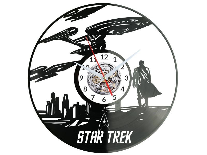 STAR TREK Vinyl Zegar Ścienny Płyta Winylowa Nowoczesny Dekoracyjny Na Prezent Urodziny