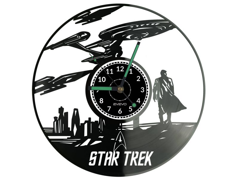 STAR TREK Vinyl Zegar Ścienny Płyta Winylowa Nowoczesny Dekoracyjny Na Prezent Urodziny