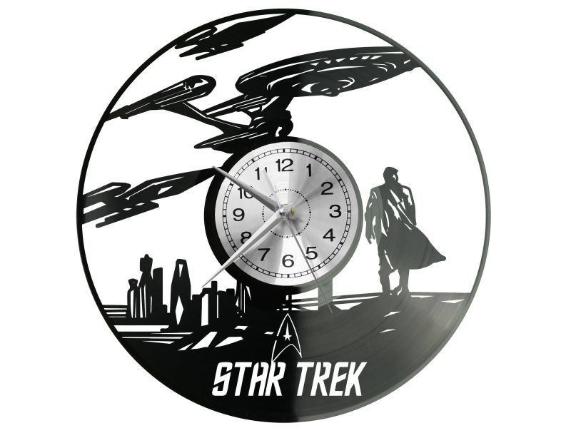 STAR TREK Vinyl Zegar Ścienny Płyta Winylowa Nowoczesny Dekoracyjny Na Prezent Urodziny