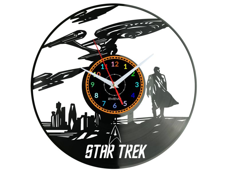 STAR TREK Vinyl Zegar Ścienny Płyta Winylowa Nowoczesny Dekoracyjny Na Prezent Urodziny