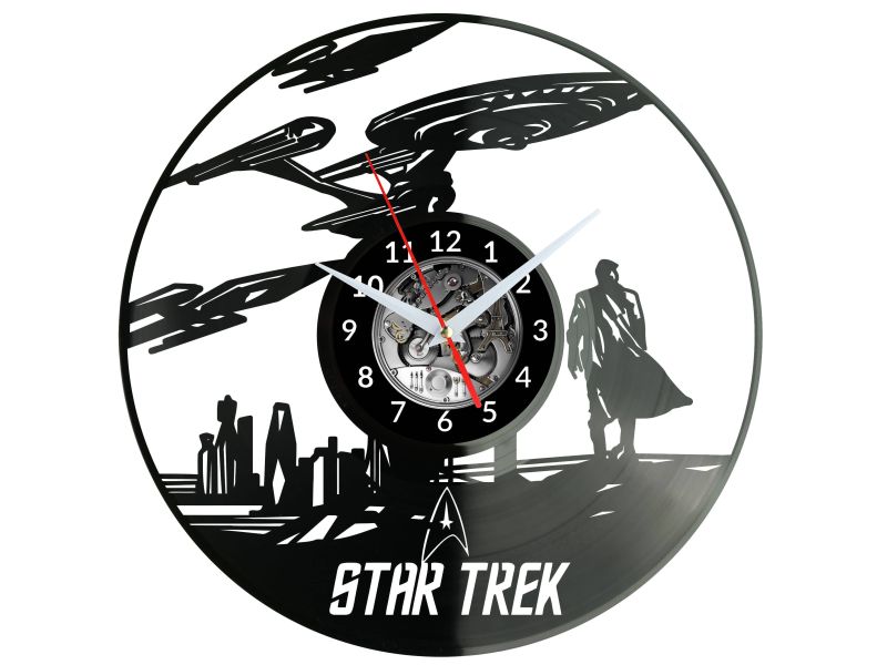 STAR TREK Vinyl Zegar Ścienny Płyta Winylowa Nowoczesny Dekoracyjny Na Prezent Urodziny