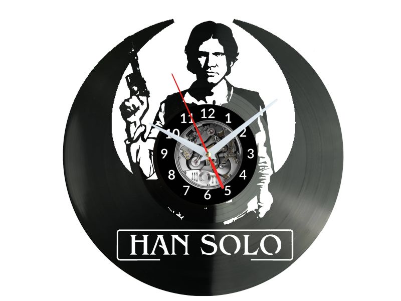 Star Wars Han Solo Vinyl Zegar Ścienny Płyta Winylowa Nowoczesny Dekoracyjny Na Prezent Urodziny