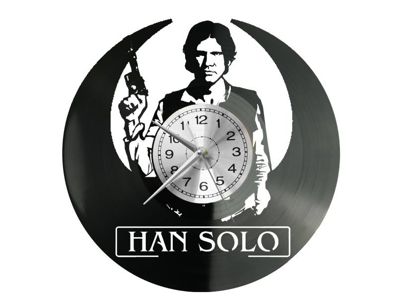 Star Wars Han Solo Vinyl Zegar Ścienny Płyta Winylowa Nowoczesny Dekoracyjny Na Prezent Urodziny