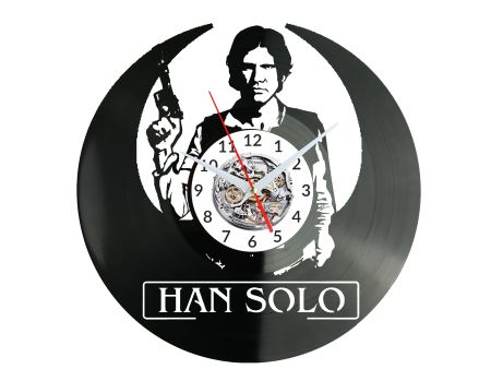 Star Wars Han Solo Vinyl Zegar Ścienny Płyta Winylowa Nowoczesny Dekoracyjny Na Prezent Urodziny