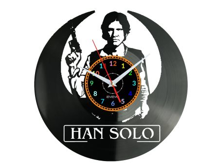 Star Wars Han Solo Vinyl Zegar Ścienny Płyta Winylowa Nowoczesny Dekoracyjny Na Prezent Urodziny