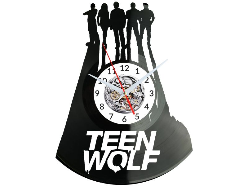 TEEN WOLF Vinyl Zegar Ścienny Płyta Winylowa Nowoczesny Dekoracyjny Na Prezent Urodziny