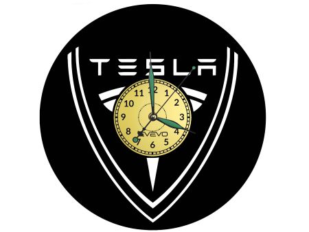 TESLA Vinyl Zegar Ścienny Płyta Winylowa Nowoczesny Dekoracyjny Na Prezent Urodziny