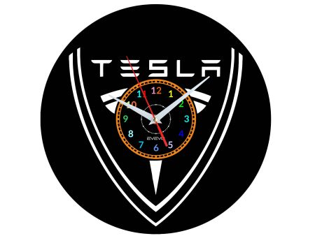 TESLA Vinyl Zegar Ścienny Płyta Winylowa Nowoczesny Dekoracyjny Na Prezent Urodziny