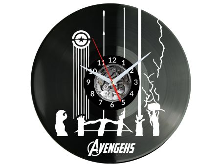 AVENGERS Vinyl Zegar Ścienny Płyta Winylowa Nowoczesny Dekoracyjny Na Prezent Urodziny