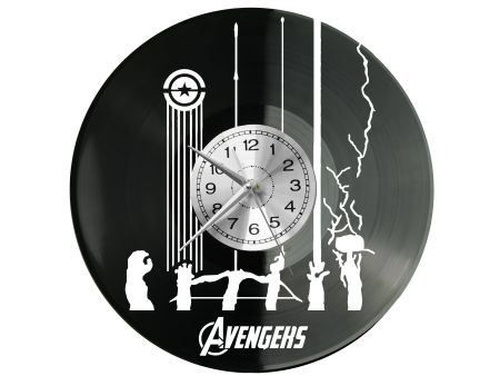 AVENGERS Vinyl Zegar Ścienny Płyta Winylowa Nowoczesny Dekoracyjny Na Prezent Urodziny