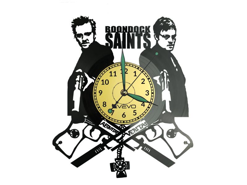 THE BOONDOCK SAINTS Vinyl Zegar Ścienny Płyta Winylowa Nowoczesny Dekoracyjny Na Prezent Urodziny