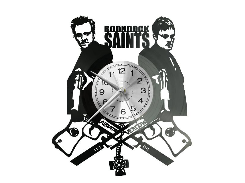 THE BOONDOCK SAINTS Vinyl Zegar Ścienny Płyta Winylowa Nowoczesny Dekoracyjny Na Prezent Urodziny