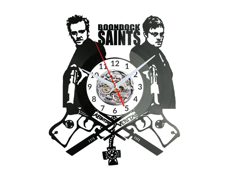 THE BOONDOCK SAINTS Vinyl Zegar Ścienny Płyta Winylowa Nowoczesny Dekoracyjny Na Prezent Urodziny