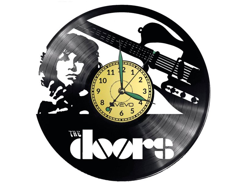 THE DOORS Vinyl Zegar Ścienny Płyta Winylowa Nowoczesny Dekoracyjny Na Prezent Urodziny