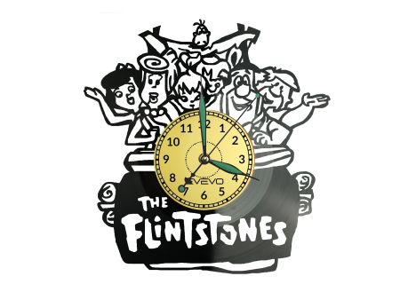 THE FLINTSTONES Vinyl Zegar Ścienny Płyta Winylowa Nowoczesny Dekoracyjny Na Prezent Urodziny