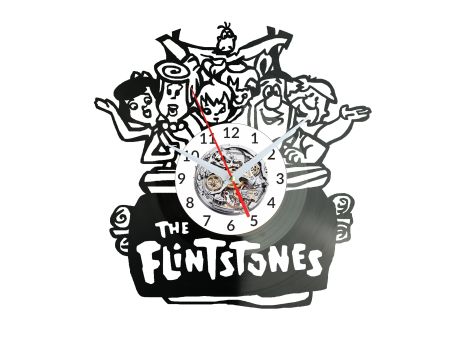 THE FLINTSTONES Vinyl Zegar Ścienny Płyta Winylowa Nowoczesny Dekoracyjny Na Prezent Urodziny