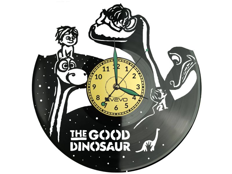 THE GOOD DINOSAUR Vinyl Zegar Ścienny Płyta Winylowa Nowoczesny Dekoracyjny Na Prezent Urodziny