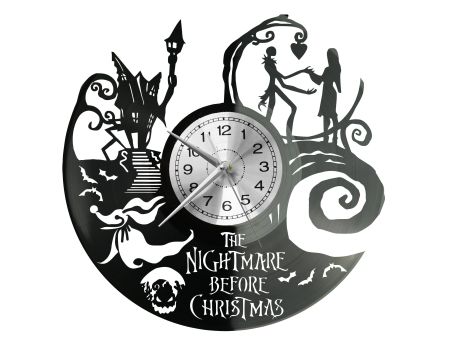 The Nightmare Before Christmas Vinyl Zegar Ścienny Płyta Winylowa Nowoczesny Dekoracyjny Na Prezent Urodziny