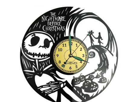 The Nightmare Before Christmas Vinyl Zegar Ścienny Płyta Winylowa Nowoczesny Dekoracyjny Na Prezent Urodziny