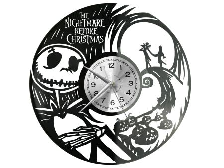 The Nightmare Before Christmas Vinyl Zegar Ścienny Płyta Winylowa Nowoczesny Dekoracyjny Na Prezent Urodziny