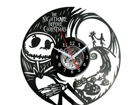 The Nightmare Before Christmas Vinyl Zegar Ścienny Płyta Winylowa Nowoczesny Dekoracyjny Na Prezent Urodziny