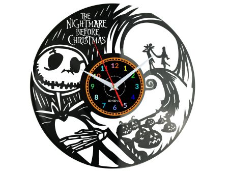 The Nightmare Before Christmas Vinyl Zegar Ścienny Płyta Winylowa Nowoczesny Dekoracyjny Na Prezent Urodziny