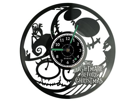 The Nightmare Before Christmas Vinyl Zegar Ścienny Płyta Winylowa Nowoczesny Dekoracyjny Na Prezent Urodziny