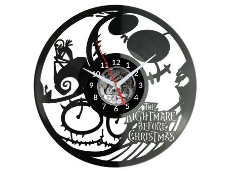 The Nightmare Before Christmas Vinyl Zegar Ścienny Płyta Winylowa Nowoczesny Dekoracyjny Na Prezent Urodziny