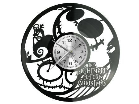 The Nightmare Before Christmas Vinyl Zegar Ścienny Płyta Winylowa Nowoczesny Dekoracyjny Na Prezent Urodziny