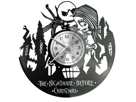 The Nightmare Before Christmas Vinyl Zegar Ścienny Płyta Winylowa Nowoczesny Dekoracyjny Na Prezent Urodziny