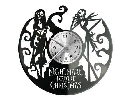 The Nightmare Before Christmas Vinyl Zegar Ścienny Płyta Winylowa Nowoczesny Dekoracyjny Na Prezent Urodziny