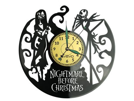 The Nightmare Before Christmas Vinyl Zegar Ścienny Płyta Winylowa Nowoczesny Dekoracyjny Na Prezent Urodziny