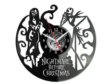 The Nightmare Before Christmas Vinyl Zegar Ścienny Płyta Winylowa Nowoczesny Dekoracyjny Na Prezent Urodziny