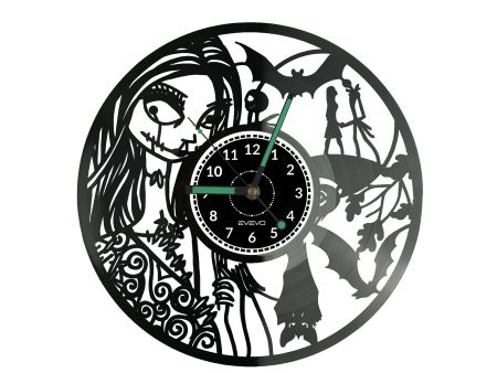 The Nightmare Before Christmas Vinyl Zegar Ścienny Płyta Winylowa Nowoczesny Dekoracyjny Na Prezent Urodziny