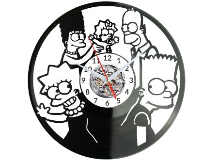 THE SIMPSONS Vinyl Zegar Ścienny Płyta Winylowa Nowoczesny Dekoracyjny Na Prezent Urodziny