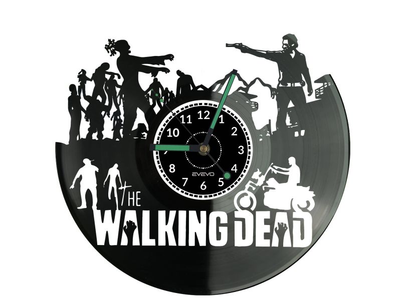 The Walking Dead Vinyl Zegar Ścienny Płyta Winylowa Nowoczesny Dekoracyjny Na Prezent Urodziny