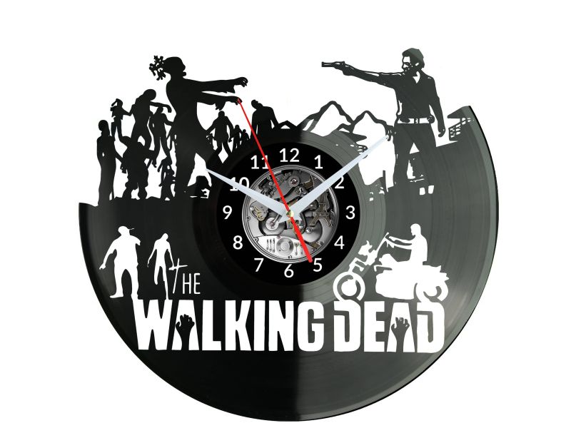 The Walking Dead Vinyl Zegar Ścienny Płyta Winylowa Nowoczesny Dekoracyjny Na Prezent Urodziny