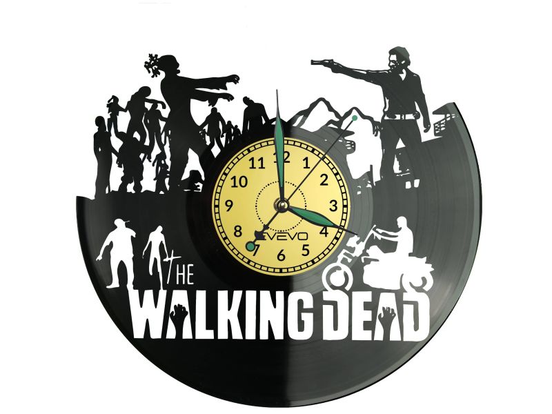 The Walking Dead Vinyl Zegar Ścienny Płyta Winylowa Nowoczesny Dekoracyjny Na Prezent Urodziny