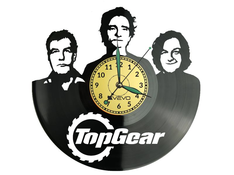 TOP GEAR Vinyl Zegar Ścienny Płyta Winylowa Nowoczesny Dekoracyjny Na Prezent Urodziny