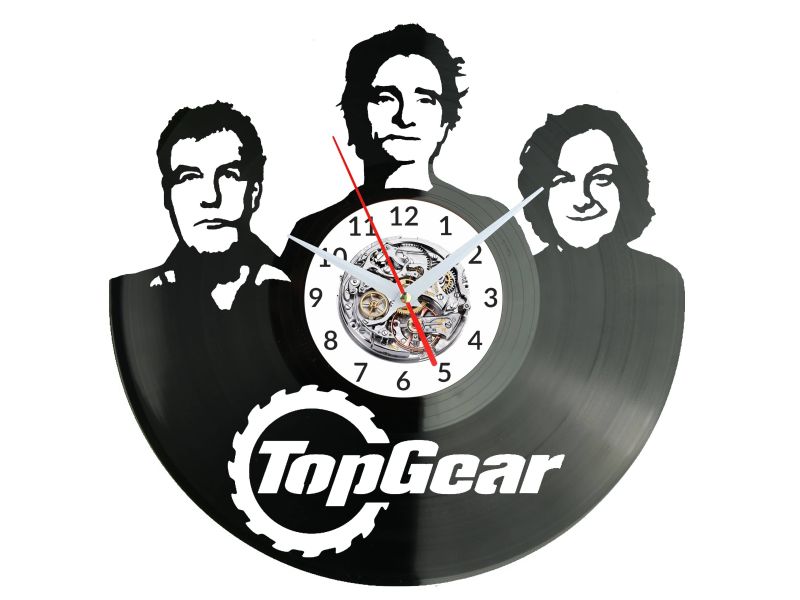 TOP GEAR Vinyl Zegar Ścienny Płyta Winylowa Nowoczesny Dekoracyjny Na Prezent Urodziny