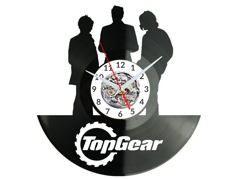 TOP GEAR Vinyl Zegar Ścienny Płyta Winylowa Nowoczesny Dekoracyjny Na Prezent Urodziny