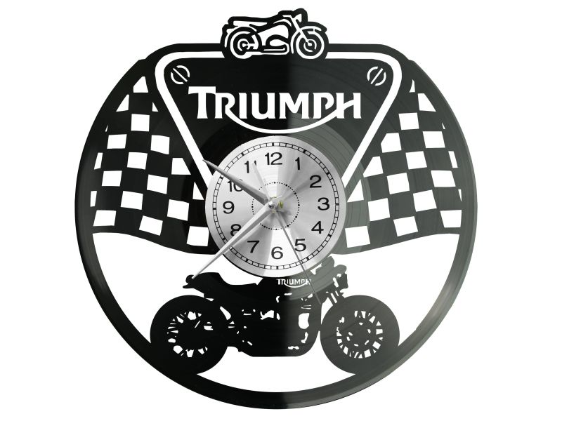 Triumph Bike Vinyl Zegar Ścienny Płyta Winylowa Nowoczesny Dekoracyjny Na Prezent Urodziny